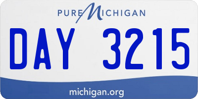 MI license plate DAY3215
