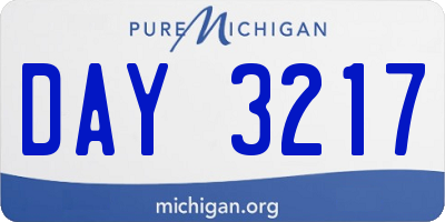 MI license plate DAY3217