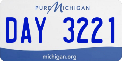MI license plate DAY3221