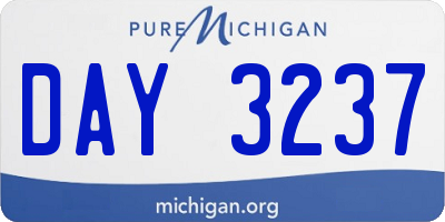 MI license plate DAY3237