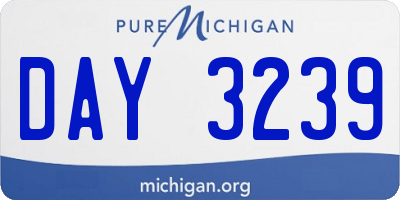 MI license plate DAY3239