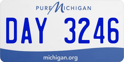 MI license plate DAY3246