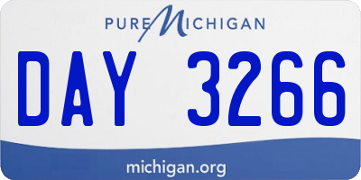 MI license plate DAY3266