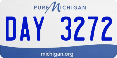MI license plate DAY3272