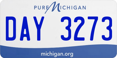 MI license plate DAY3273