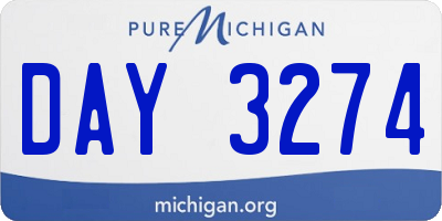 MI license plate DAY3274