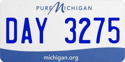 MI license plate DAY3275