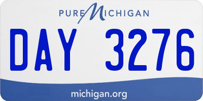MI license plate DAY3276