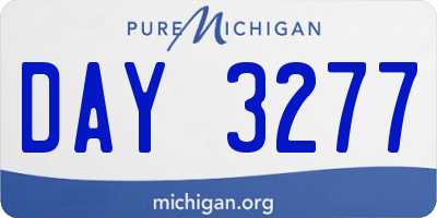 MI license plate DAY3277