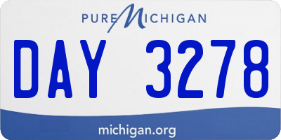 MI license plate DAY3278