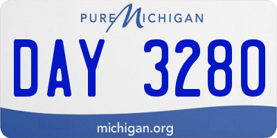 MI license plate DAY3280
