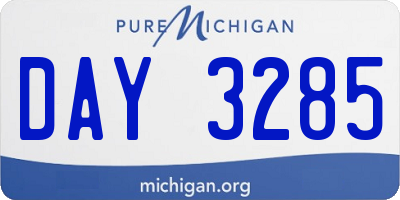 MI license plate DAY3285