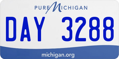 MI license plate DAY3288