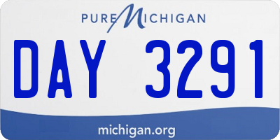 MI license plate DAY3291