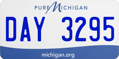MI license plate DAY3295