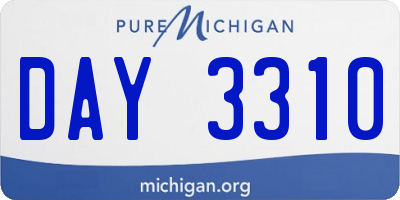 MI license plate DAY3310
