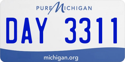 MI license plate DAY3311