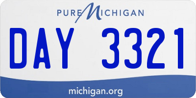 MI license plate DAY3321