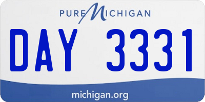 MI license plate DAY3331