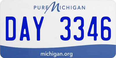 MI license plate DAY3346