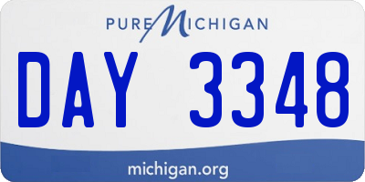MI license plate DAY3348