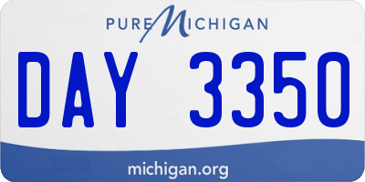 MI license plate DAY3350