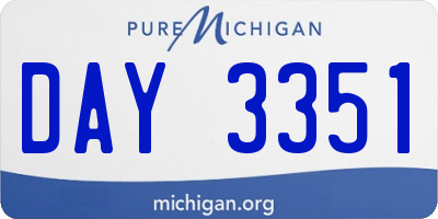 MI license plate DAY3351