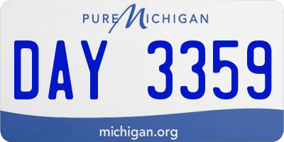 MI license plate DAY3359