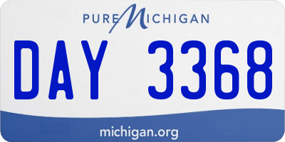 MI license plate DAY3368
