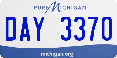 MI license plate DAY3370