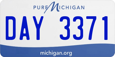 MI license plate DAY3371