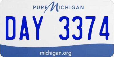 MI license plate DAY3374