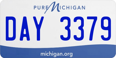 MI license plate DAY3379