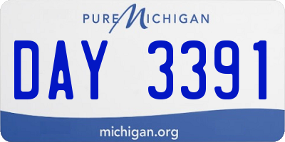 MI license plate DAY3391