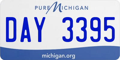 MI license plate DAY3395