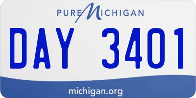 MI license plate DAY3401