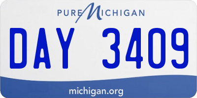 MI license plate DAY3409