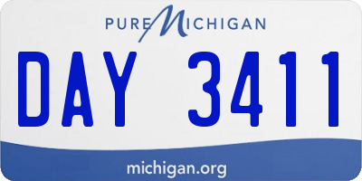 MI license plate DAY3411