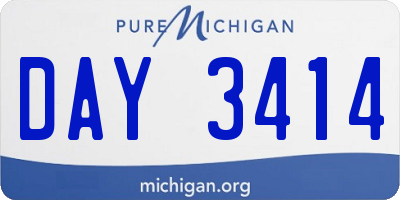 MI license plate DAY3414
