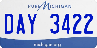 MI license plate DAY3422