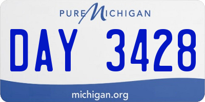MI license plate DAY3428