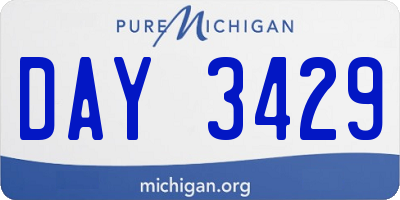 MI license plate DAY3429