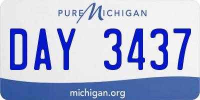 MI license plate DAY3437