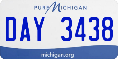 MI license plate DAY3438