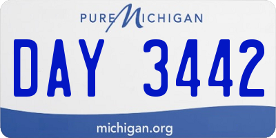 MI license plate DAY3442