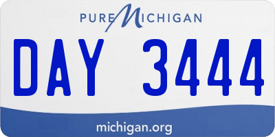 MI license plate DAY3444