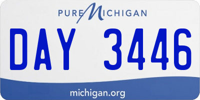 MI license plate DAY3446