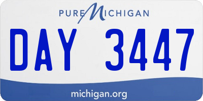 MI license plate DAY3447