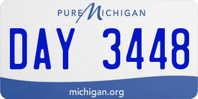 MI license plate DAY3448