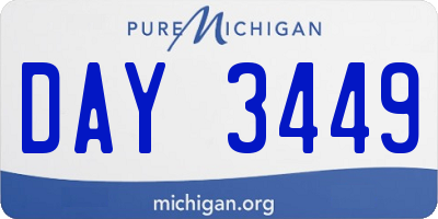 MI license plate DAY3449